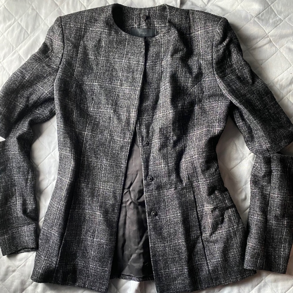 Gray Plaid Blazer